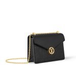 Louis Vuitton Wallet On Chain Rosy Black Monogram - Monogram Signature side view