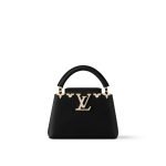 Louis Vuitton Capucines Mini Black Monogram front view