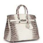 Hermes Birkin 25 Himalaya Niloticus Crocodile Palladium Hardware 106021 product photo 2