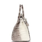 Hermes Birkin 25 Himalaya Niloticus Crocodile Palladium Hardware 106021 product photo 3