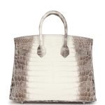 Hermes Birkin 25 Himalaya Niloticus Crocodile Palladium Hardware 106021 product photo 4
