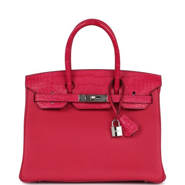 Hermes Birkin 30 Framboise Matte Alligator Togo Touch Palladium Hardware 139851 product photo 1