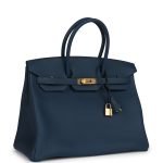 Hermes Birkin 35 Bleu De Prusse Togo Gold Hardware 106790 product photo 2