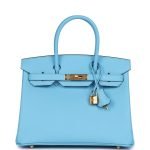 Hermes Birkin 30 Celeste Epsom Gold Hardware 106198 product photo 1