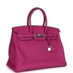 Hermes Birkin 35 Rose Pourpre Togo Palladium Hardware 106728 product photo 2