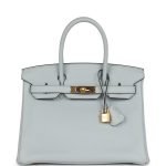 Hermes Birkin 30 Bleu Pale Clemence Gold Hardware 106181 product photo 1