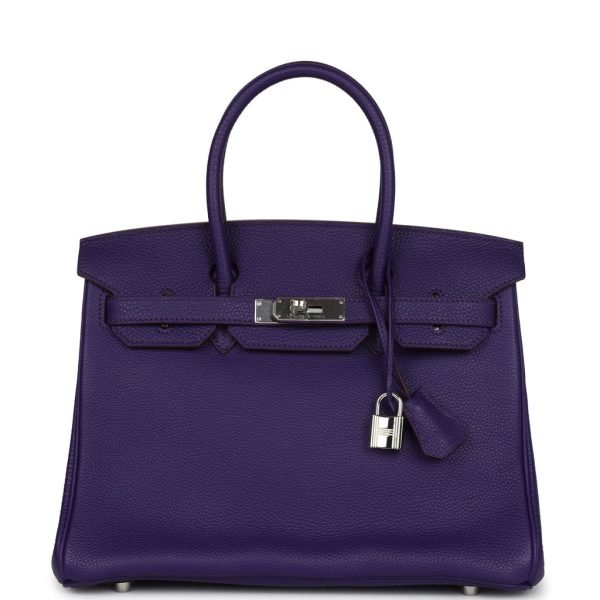 Hermes Birkin 30 Iris Clemence Palladium Hardware 99409 product photo 1