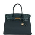 Hermes Birkin 30 Vert Cypress Togo And Matte Alligator Touch Gold Hardware 151791 product photo 1