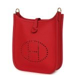 Hermes Evelyne Tpm Vermillion Clemence Gold Hardware 75330 product photo 3