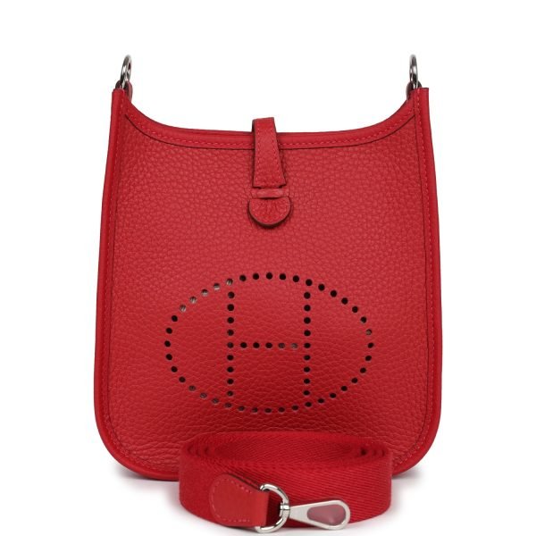 Hermes Evelyne Tpm Vermillion Clemence Palladium Hardware 75392 product photo 1