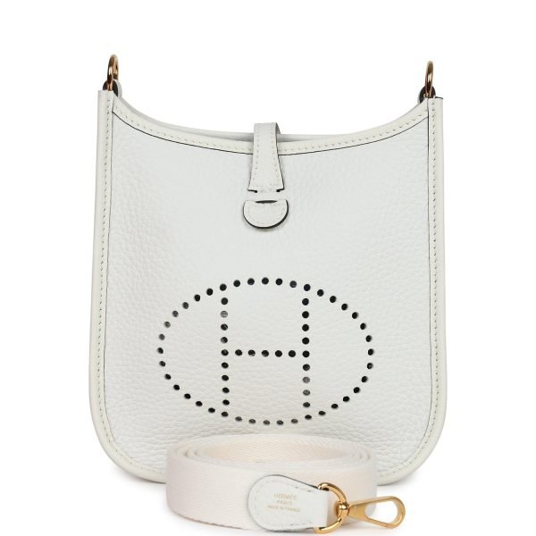Hermes Evelyne Tpm New White Clemence Gold Hardware 75271 product photo 1