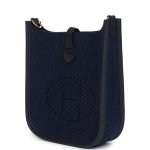 Hermes Evelyne Tpm Bleu Nuit Feutre And Caban Swift Gold Hardware 75399 product photo 2