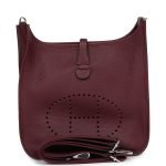 Hermes Evelyne Iii PM Bordeaux Clemence Palladium Hardware 75396 product photo 1