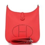 Hermes Evelyne Iii PM Rose Texas Clemence Palladium Hardware 75329 product photo 1