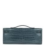 Hermes Kelly Cut Colvert Shiny Porosus Crocodile Gold Hardware 71318 product photo 4
