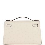 Hermes Kelly Pochette Nata Ostrich Palladium Hardware 69664 product photo 5