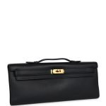 Hermes Kelly Cut Black Swift Gold Hardware 72706 product photo 2