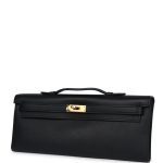 Hermes Kelly Cut Black Swift Gold Hardware 72706 product photo 3