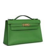 Hermes Kelly Pochette Vert Yucca Swift Gold Hardware 71394 product photo 2