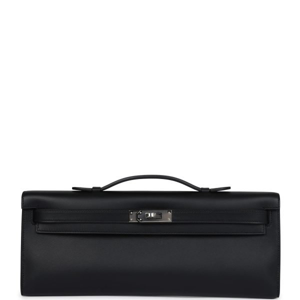 Hermes Kelly Cut Black Swift Palladium Hardware