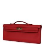 Hermes Kelly Cut Rouge Casaque Swift Gold Hardware 70408 product photo 2