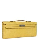 Hermes Kelly Cut Mimosa Matte Alligator Palladium Hardware 69806 product photo 2