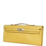 Hermes Kelly Cut Mimosa Matte Alligator Palladium Hardware 69806 product photo 3