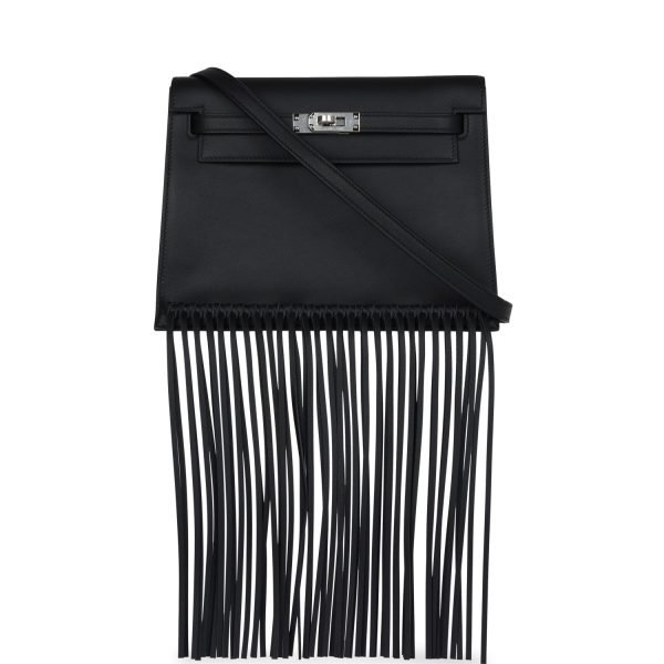 Hermes Kelly Danse Anate Black Swift Palladium Hardware 72663 product photo 1