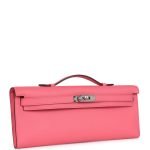 Hermes Kelly Cut Rose Azalee Swift Palladium Hardware 70139 product photo 2