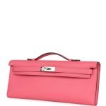 Hermes Kelly Cut Rose Azalee Swift Palladium Hardware 70139 product photo 3
