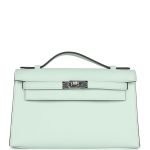 Hermes Kelly Pochette Vert Peppermint Swift Palladium Hardware 129929 product photo 1