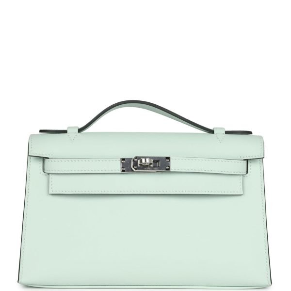 Hermes Kelly Pochette Vert Peppermint Swift Palladium Hardware 129929 product photo 1