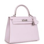 Hermes Kelly Sellier 25 Mauve Pale Epsom Palladium Hardware 69897 product photo 2