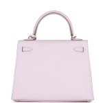 Hermes Kelly Sellier 25 Mauve Pale Epsom Palladium Hardware 69897 product photo 4