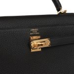 Hermes Kelly Retourne 25 Black Togo Gold Hardware 72838 product photo 7
