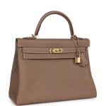 Hermes Kelly Retourne 32 Etoupe Togo Gold Hardware 72450 product photo 2