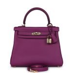 Hermes Kelly Retourne 25 Anemone Swift Permabrass Hardware 70439 product photo 1