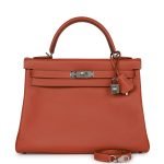 Hermes Kelly Retourne 32 Blush Verso Evercolor Palladium Hardware 72197 product photo 1