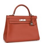 Hermes Kelly Retourne 32 Blush Verso Evercolor Palladium Hardware 72197 product photo 2