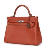 Hermes Kelly Retourne 32 Blush Verso Evercolor Palladium Hardware 72197 product photo 3