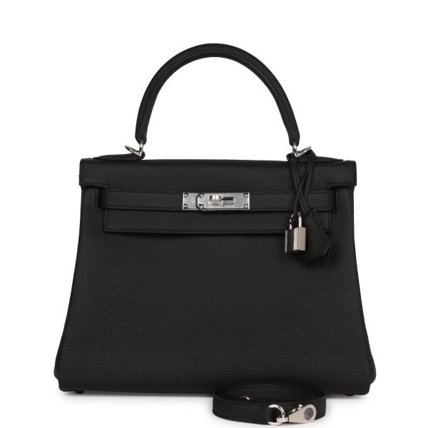 Hermes Kelly Retourne 28 Black Togo Palladium Hardware 72881 product photo 1