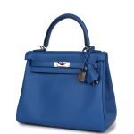 Hermes Kelly Retourne 25 Bleu France Swift Palladium Hardware 70942 product photo 3