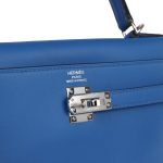 Hermes Kelly Retourne 25 Bleu France Swift Palladium Hardware 70942 product photo 7