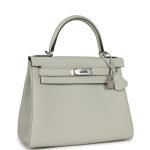 Hermes Kelly Retourne 28 Gris Neve Togo Palladium Hardware 72279 product photo 2