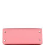 Hermes Kelly Sellier 25 Rose Confetti Epsom Palladium Hardware 70138 product photo 6