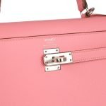 Hermes Kelly Sellier 25 Rose Confetti Epsom Palladium Hardware 70138 product photo 7