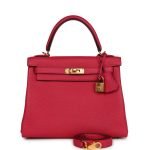 Hermes Kelly Retourne 25 Framboise Togo Gold Hardware 70217 product photo 1