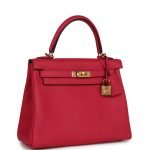 Hermes Kelly Retourne 25 Framboise Togo Gold Hardware 70217 product photo 2