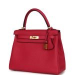 Hermes Kelly Retourne 25 Framboise Togo Gold Hardware 70217 product photo 3