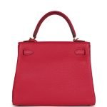 Hermes Kelly Retourne 25 Framboise Togo Gold Hardware 70217 product photo 5